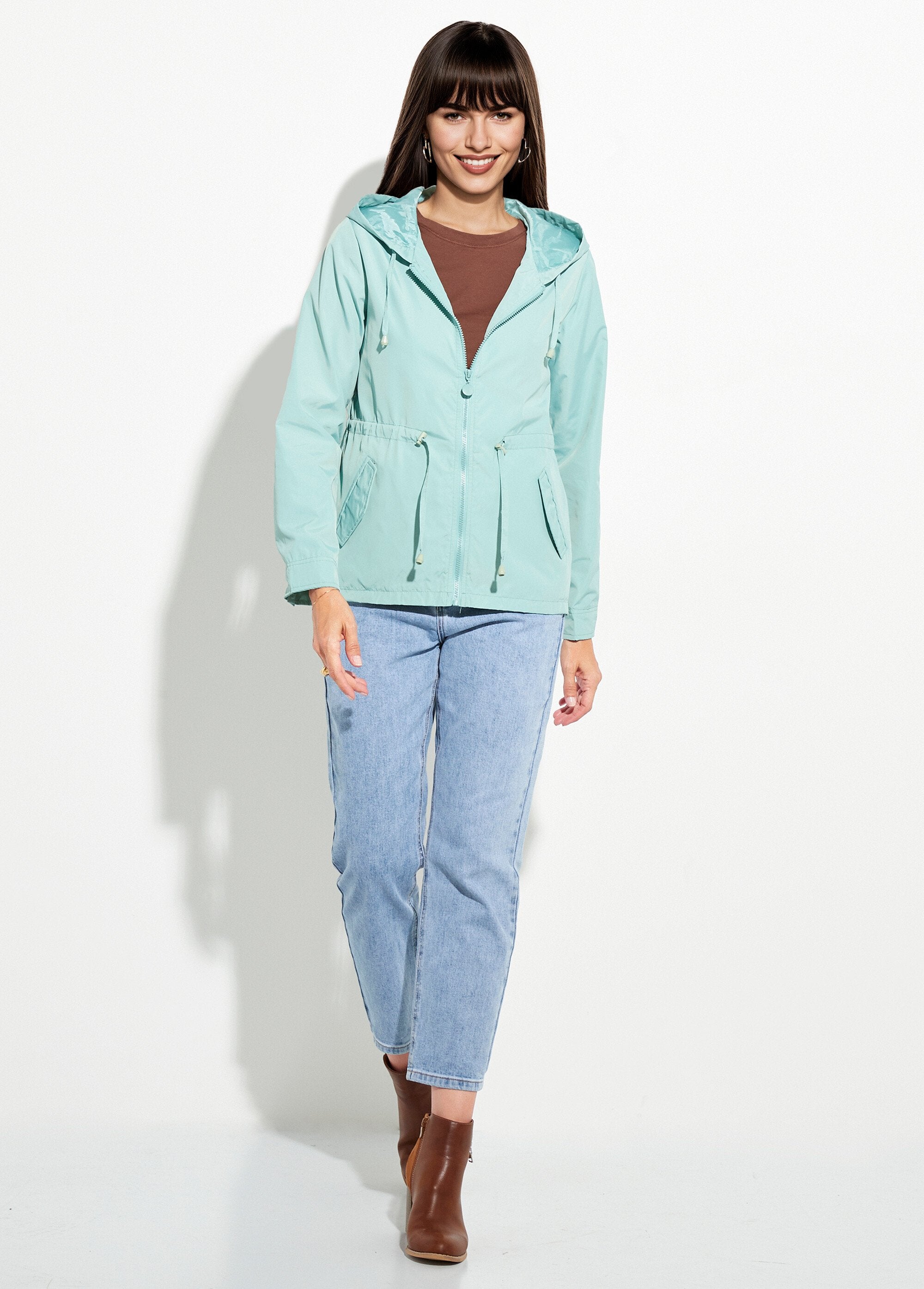 Windbreaker_with_hood_and_fitted_waist_water_green_SF1_slim