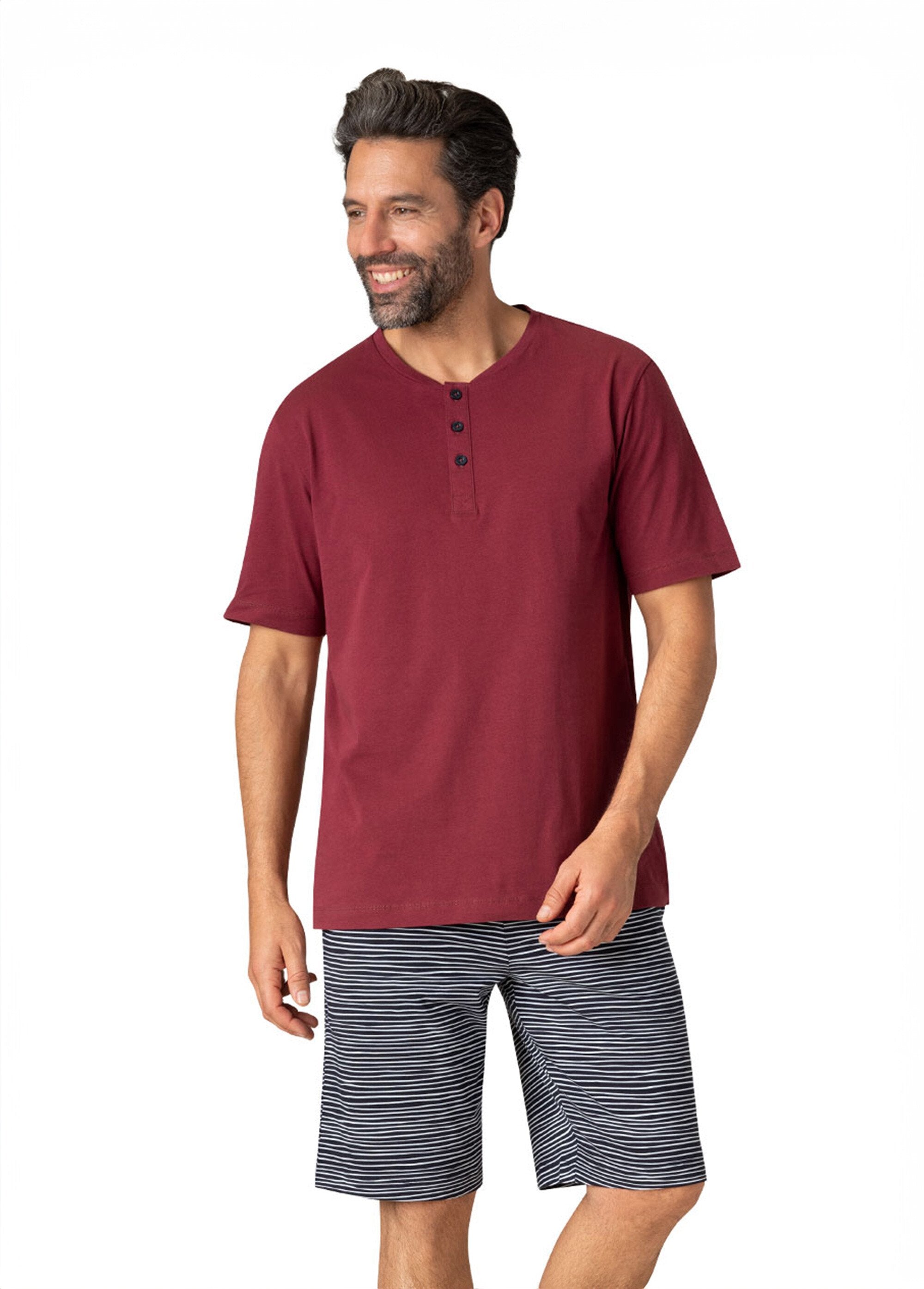 Eminence_®_-_Men's_Printed_Pyjama_Shorts_Bordeaux_and_navy_FA1_slim