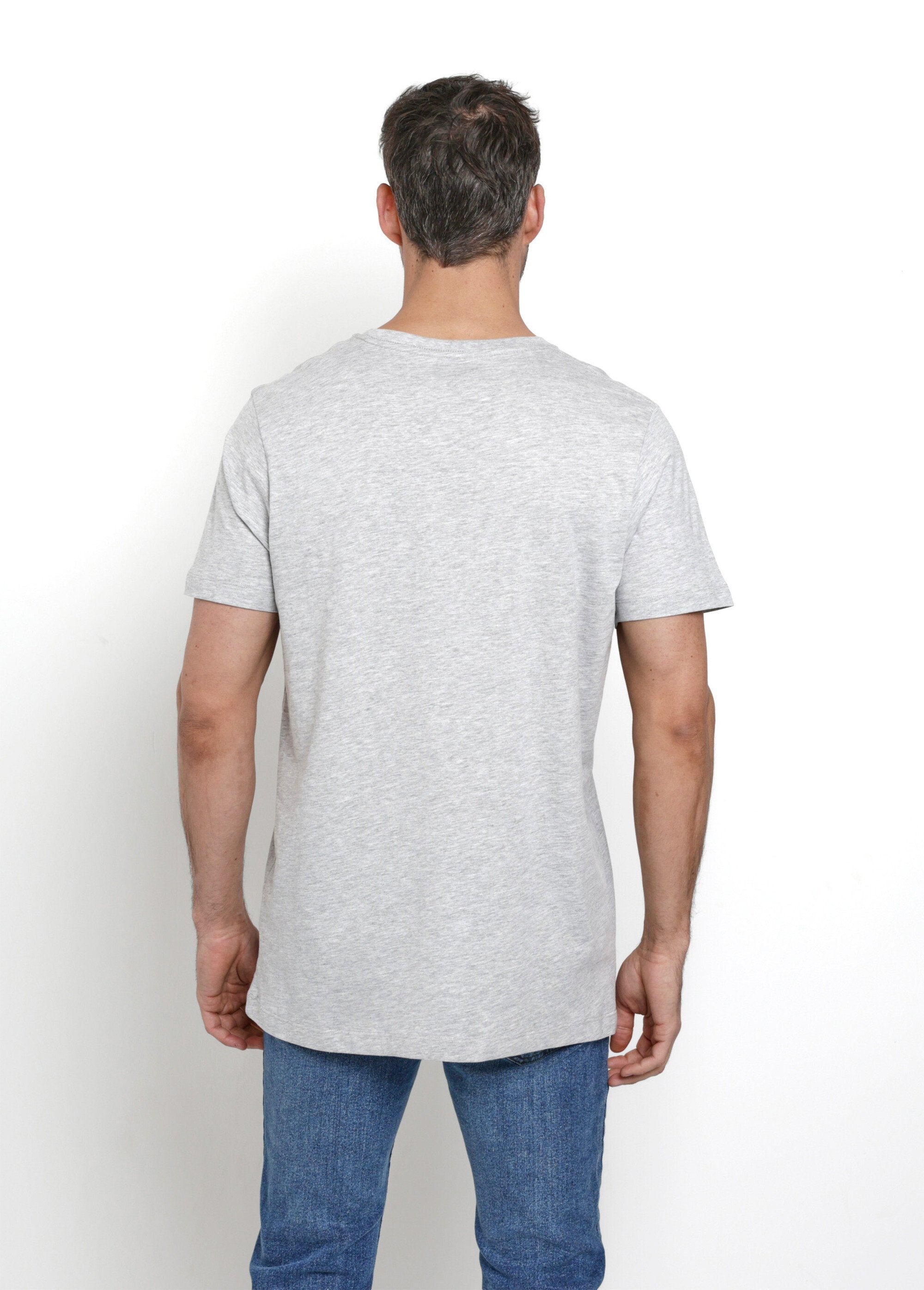Short-sleeved_round-neck_T-shirt,_heathered_Gray_DO1_slim