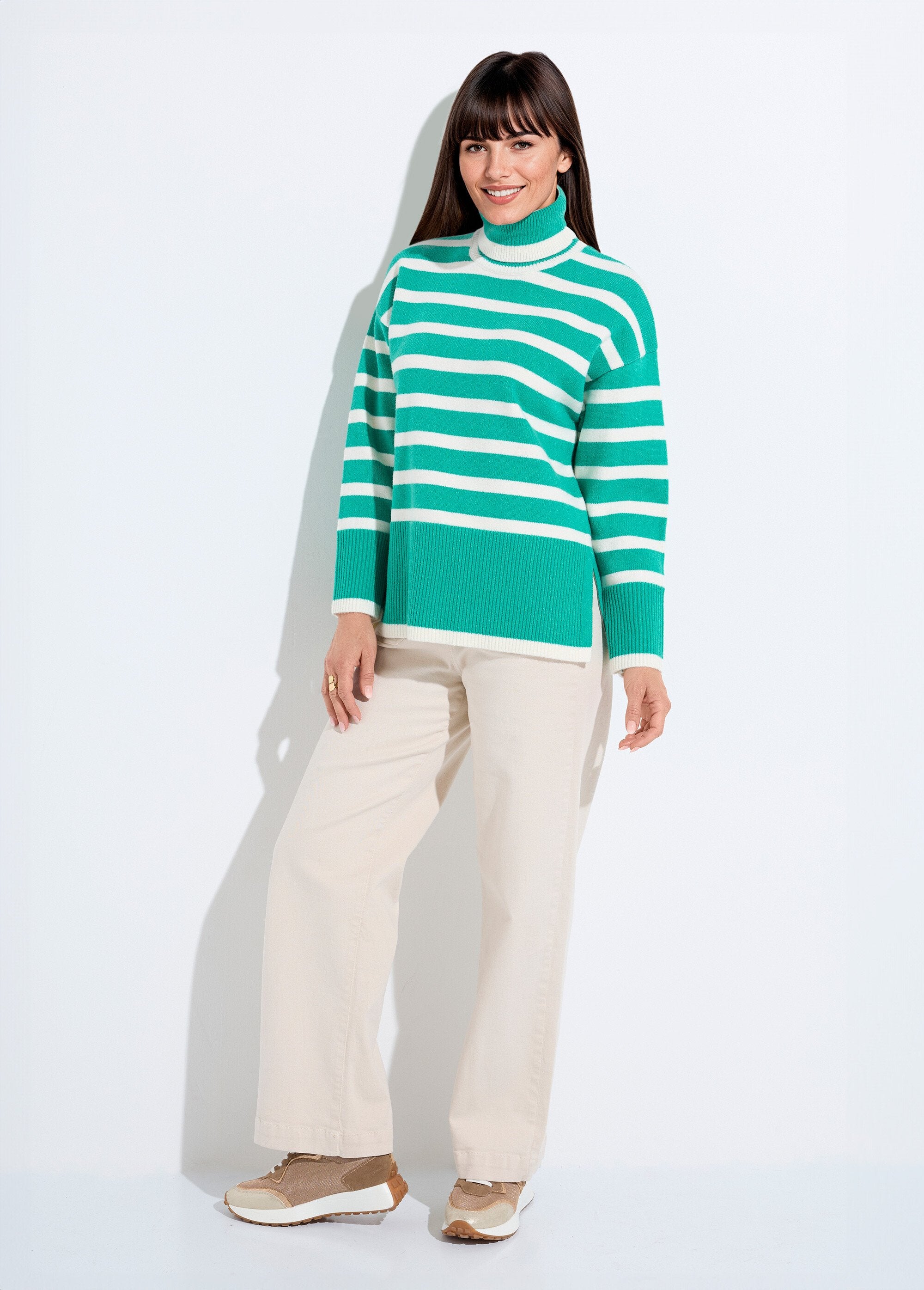 Turtleneck_sweater_with_long,_dropped_sleeves_Green_stripe_SF1_slim