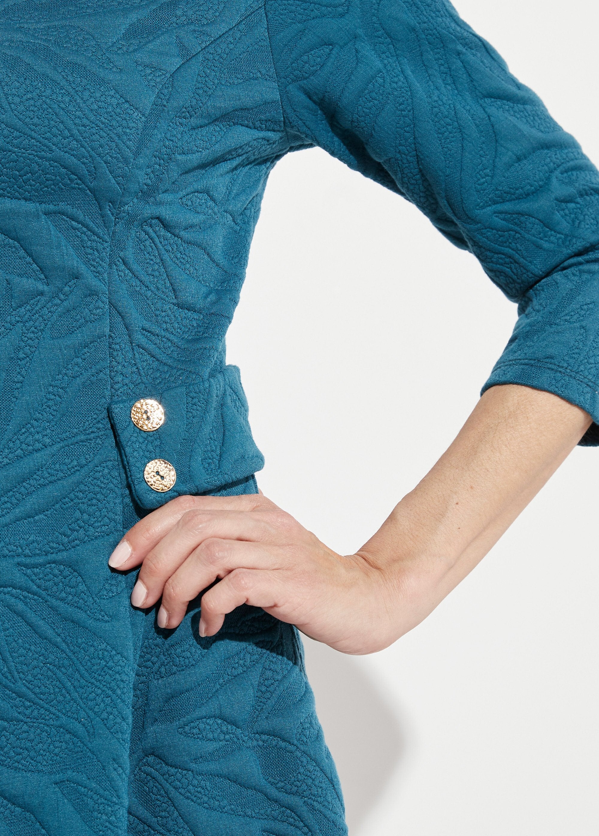 Short,_curved,_relief_jacquard_dress_Blue_Duck_DE3_slim