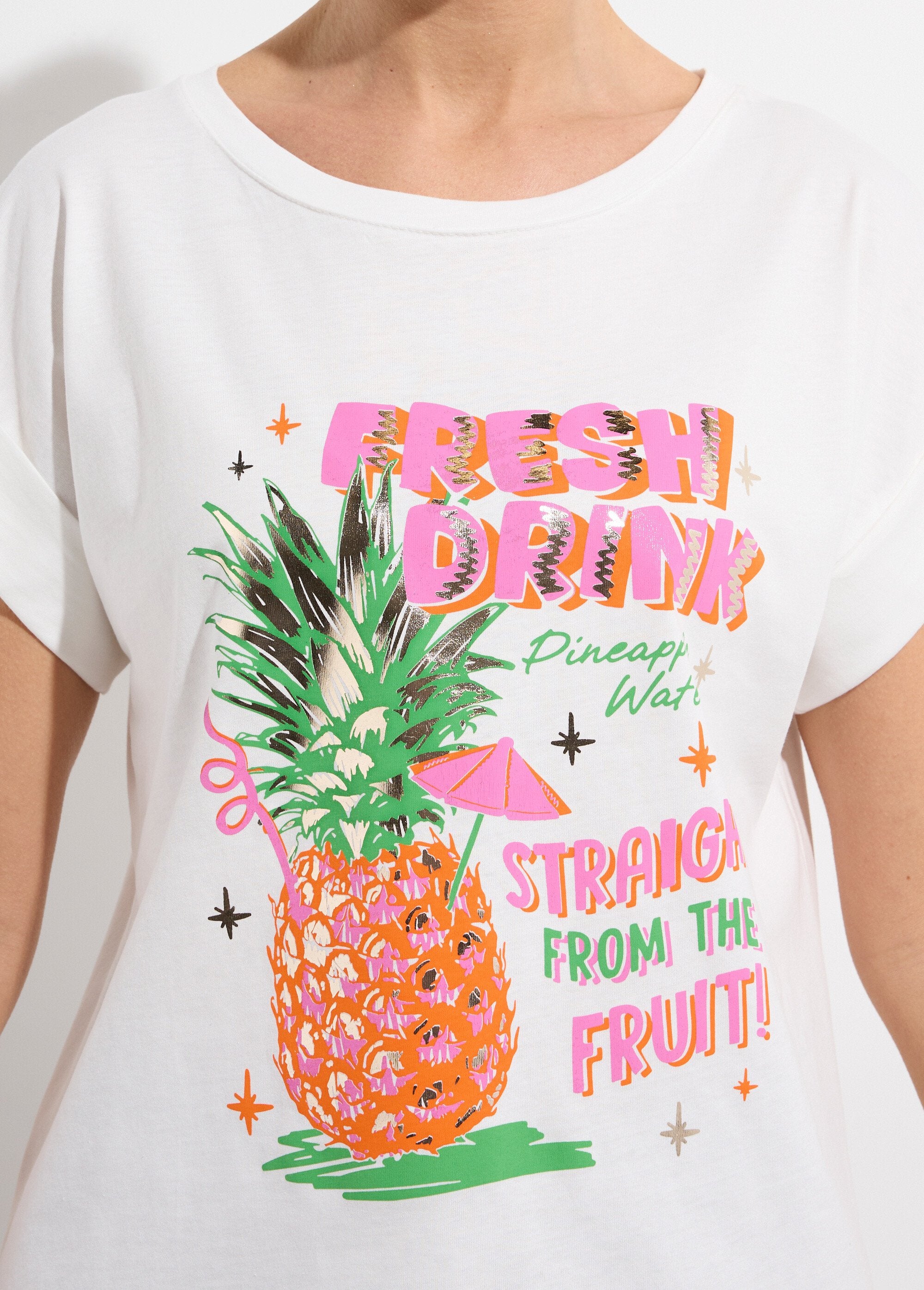 Crew_neck_T-shirt_with_screen-printed_Pineapple_White_DE1_slim