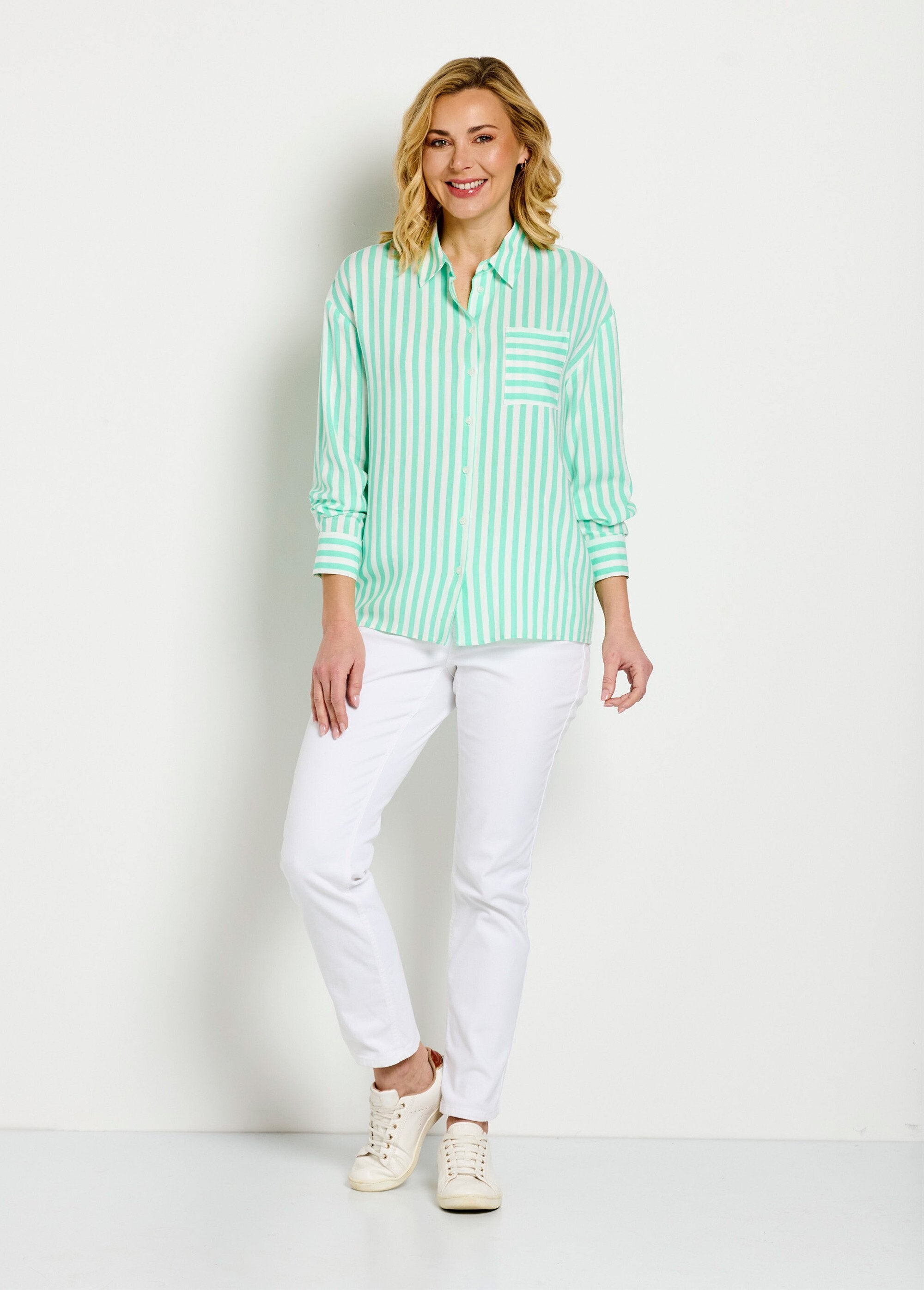 Long_sleeve_striped_flowing_blouse_Green_and_white_SF1_slim