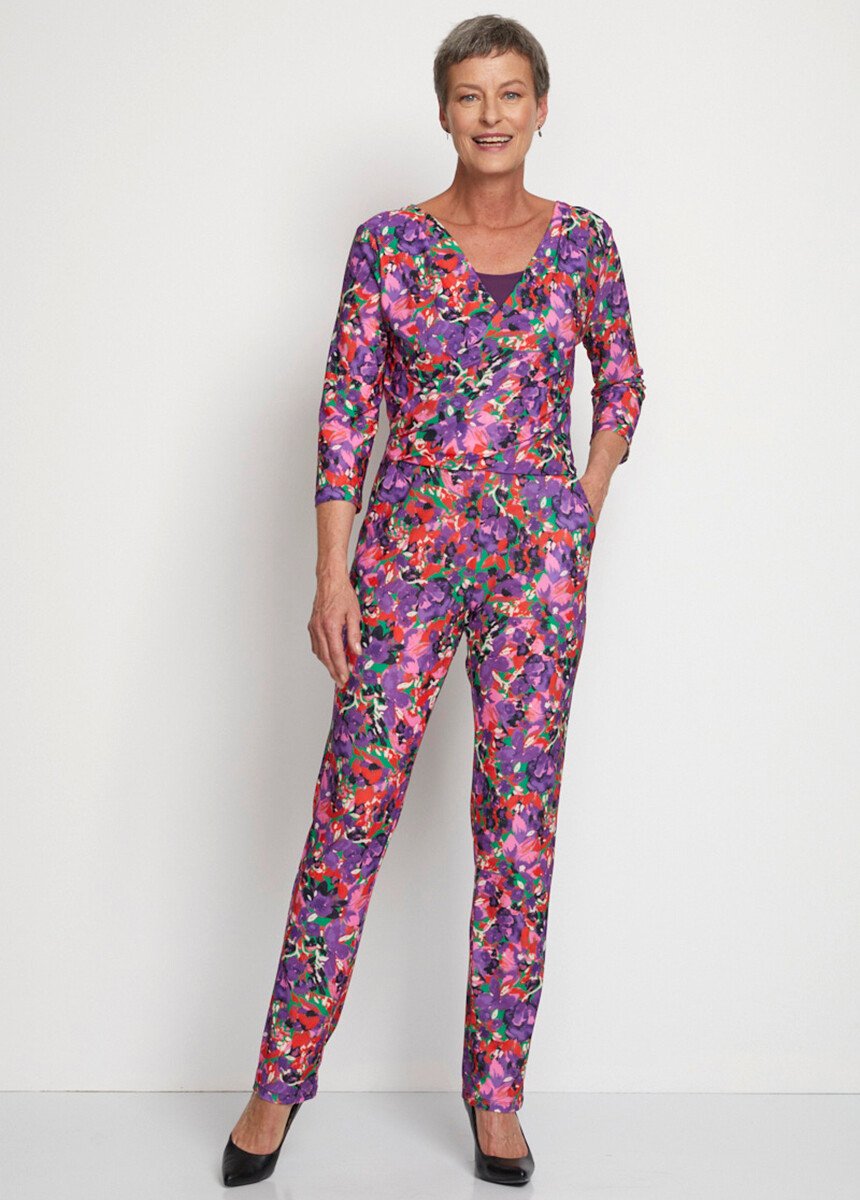 Printed_3/4_sleeve_jumpsuit_Purple_print_FA1_slim