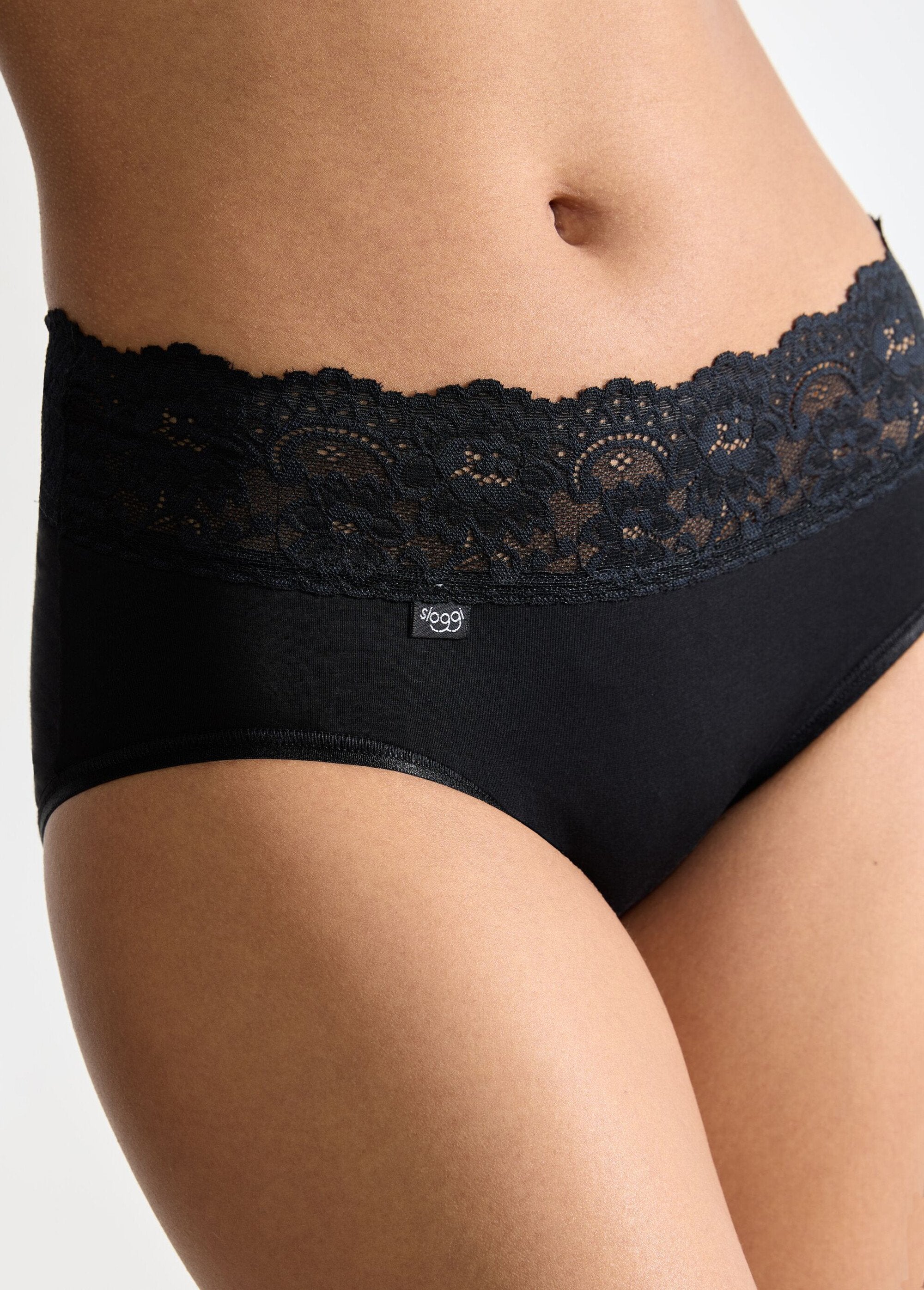 Sloggi®_-_Culotte_haute_midi_avec_dentelle_Noir_DE1_slim