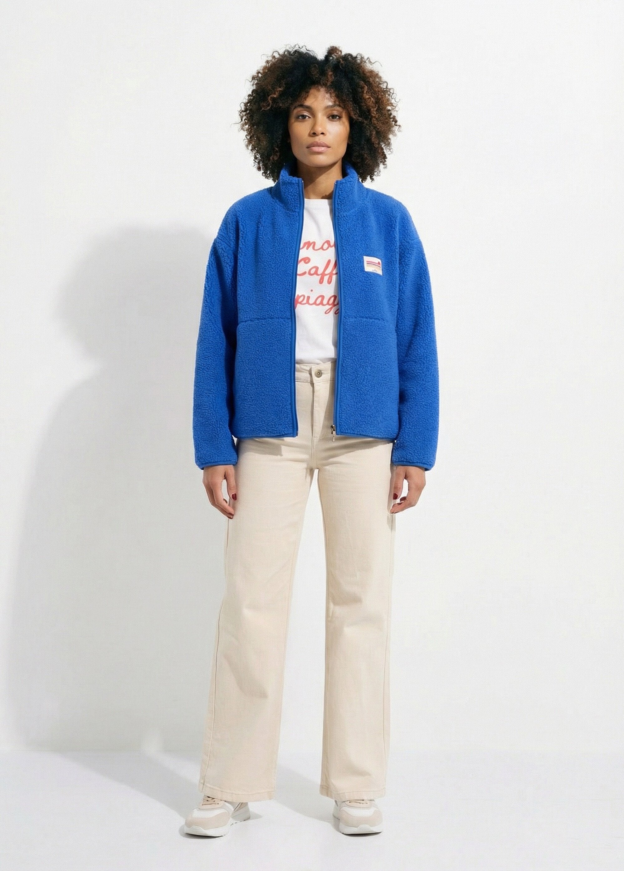 Gilet_zippé_chaud_polaire,_col_montant_Bleu_vif_SF1_slim