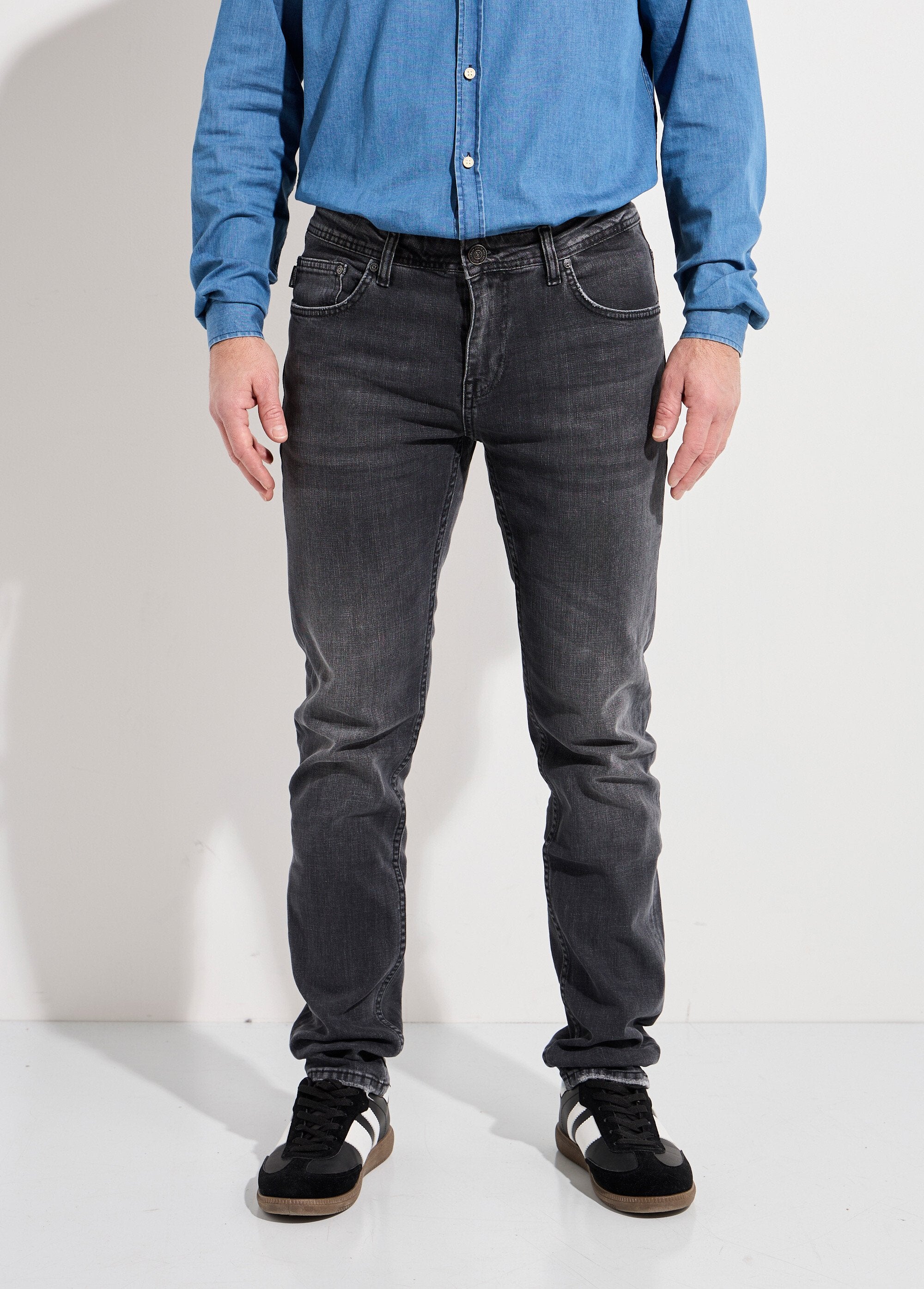 Straight_5-pocket_stretch_denim_jeans_Charcoal_grey_FA1_slim