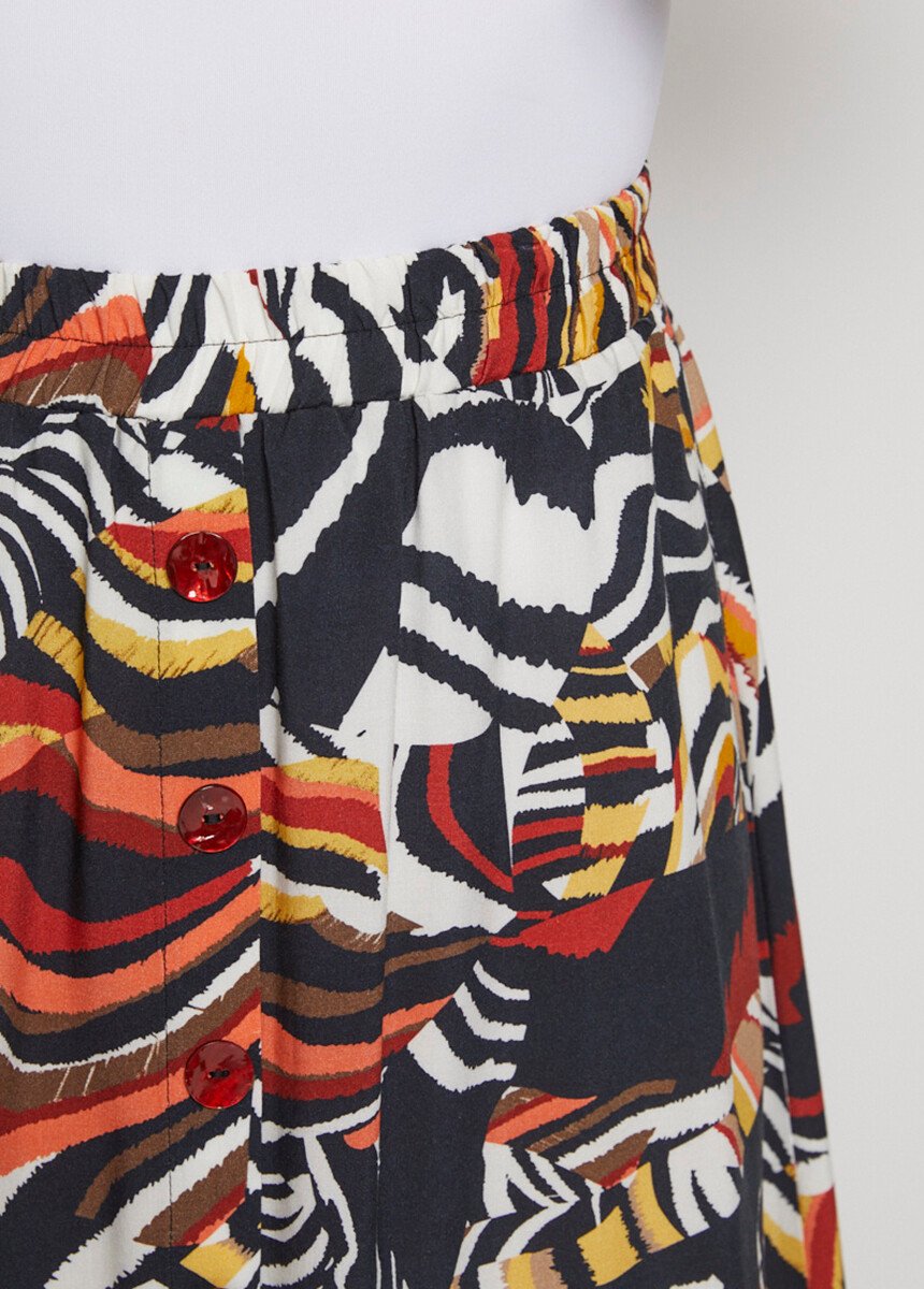 Jupe_droite_mi-longue_tissu_fluide_Miel_et_noir_DE1_slim