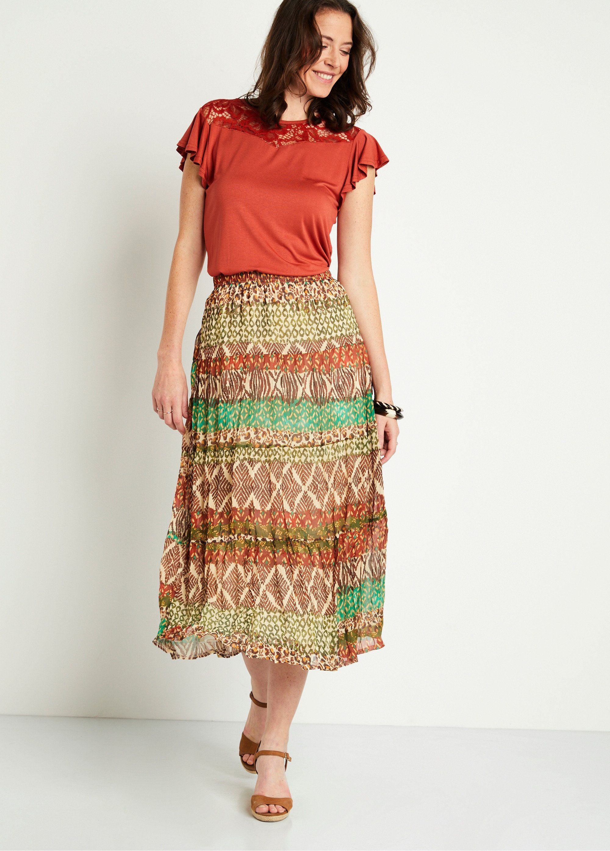 Long_flared_skirt_with_printed_veil_Brown_and_green_SF1_slim