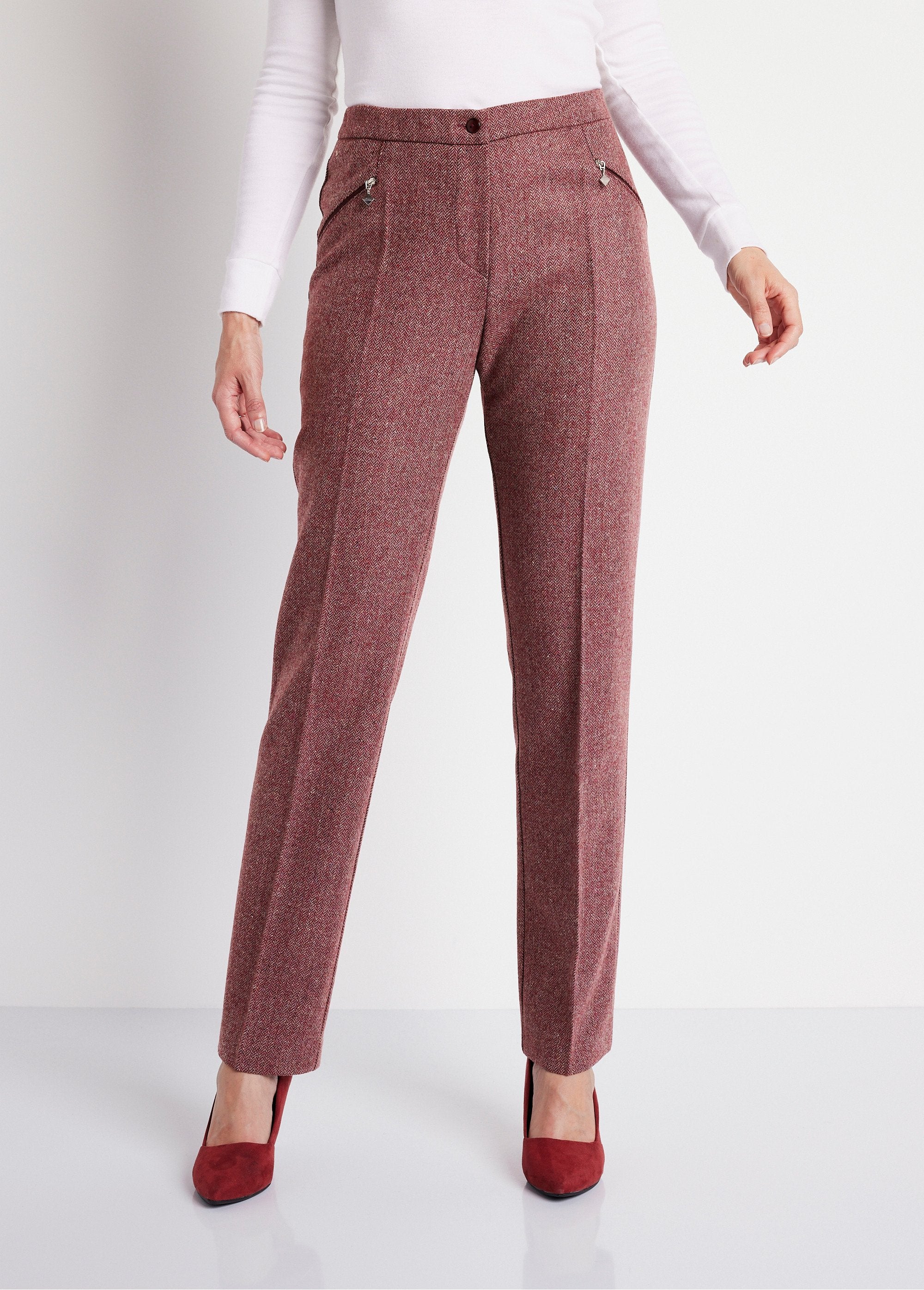 Herringbone_or_heather_pants,_75_cm_inseam_Burgundy_herringbone_FA1_slim