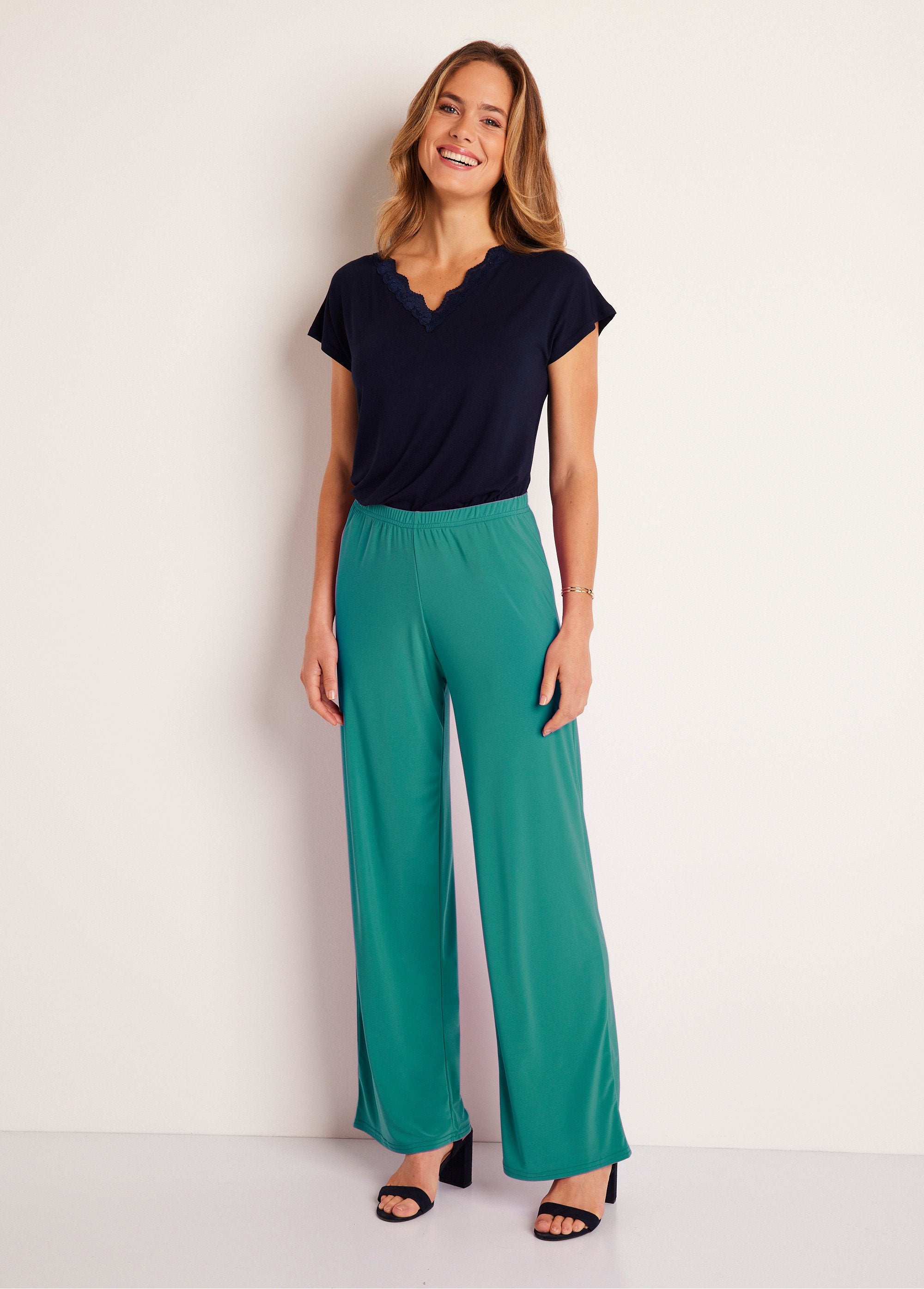 Flowy_elasticated_waist_mesh_pants_Plain_green_SF1_slim