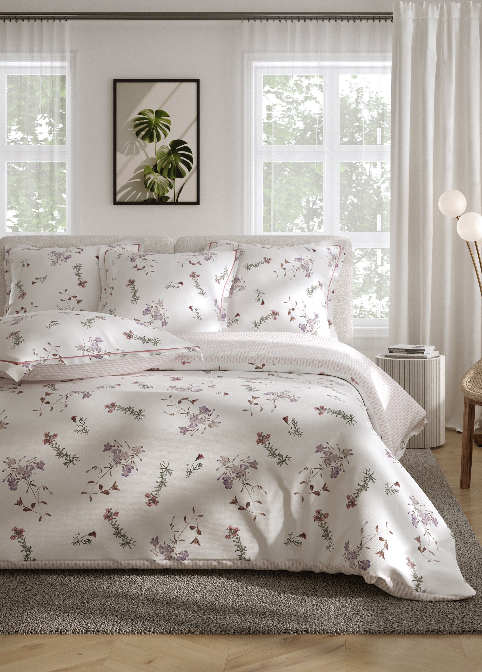 3-piece_percale_bedding_set_with_duvet_cover,_violet_Print_white_FA1_slim