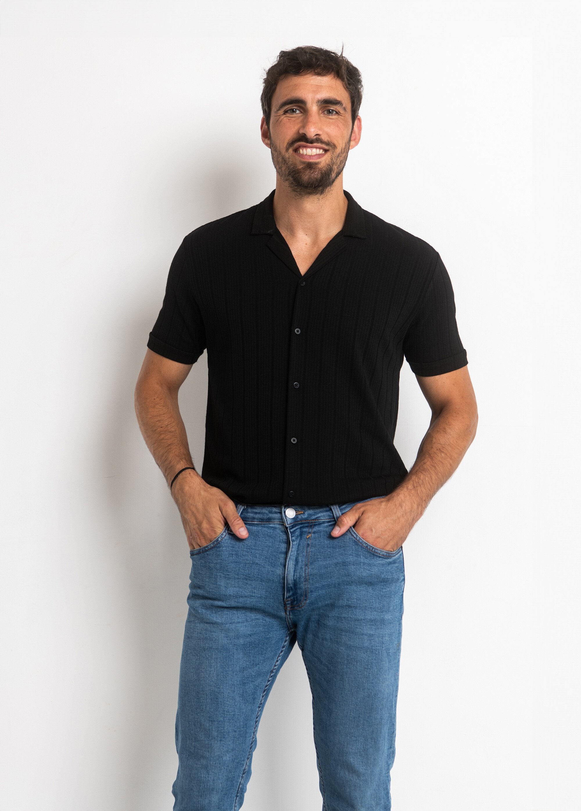 Ribbed_knit_polo_shirt_style_Black_FA1_slim