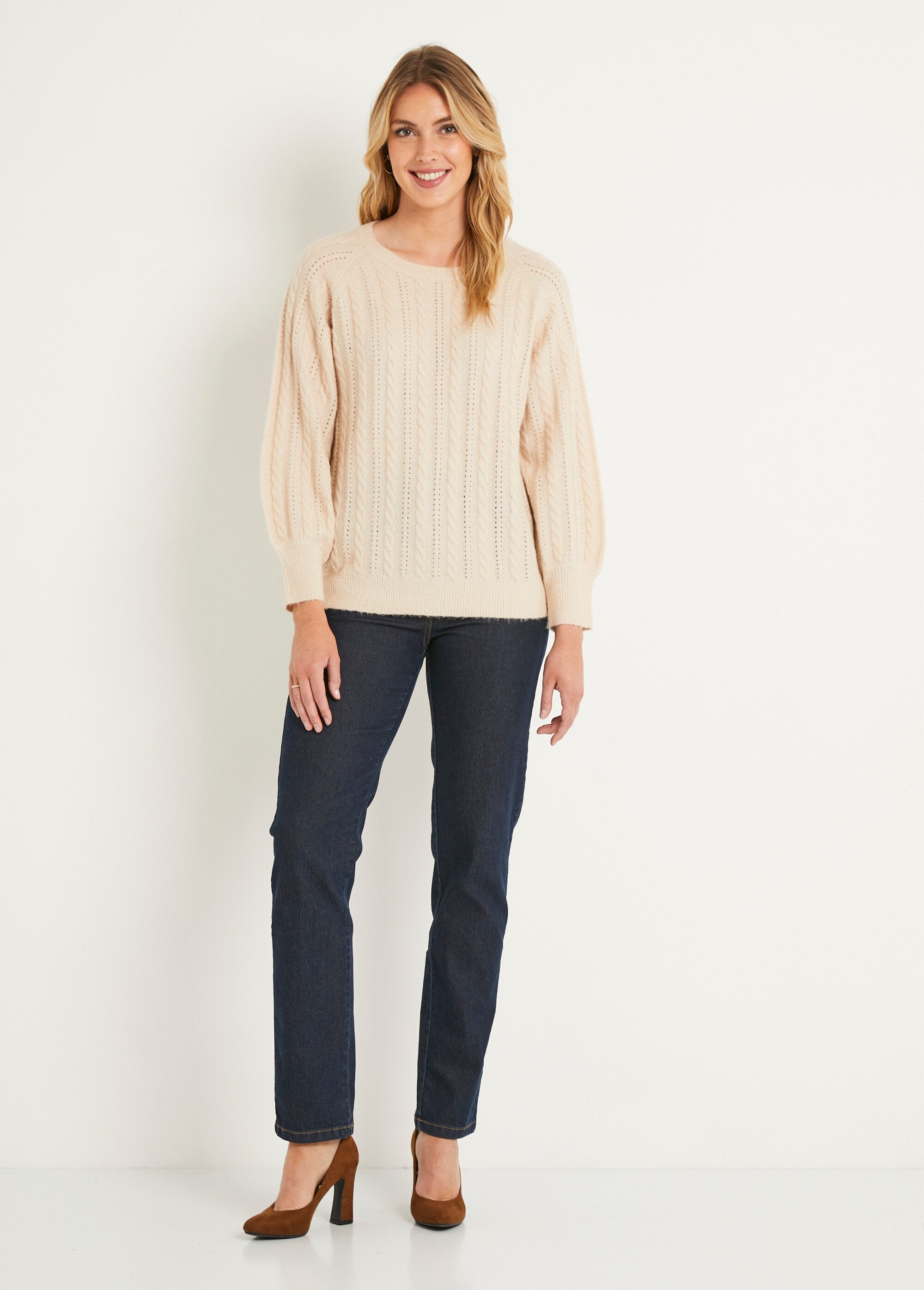 Soft_iridescent_cable_knit_openwork_wool_sweater_Beige_SF1_slim