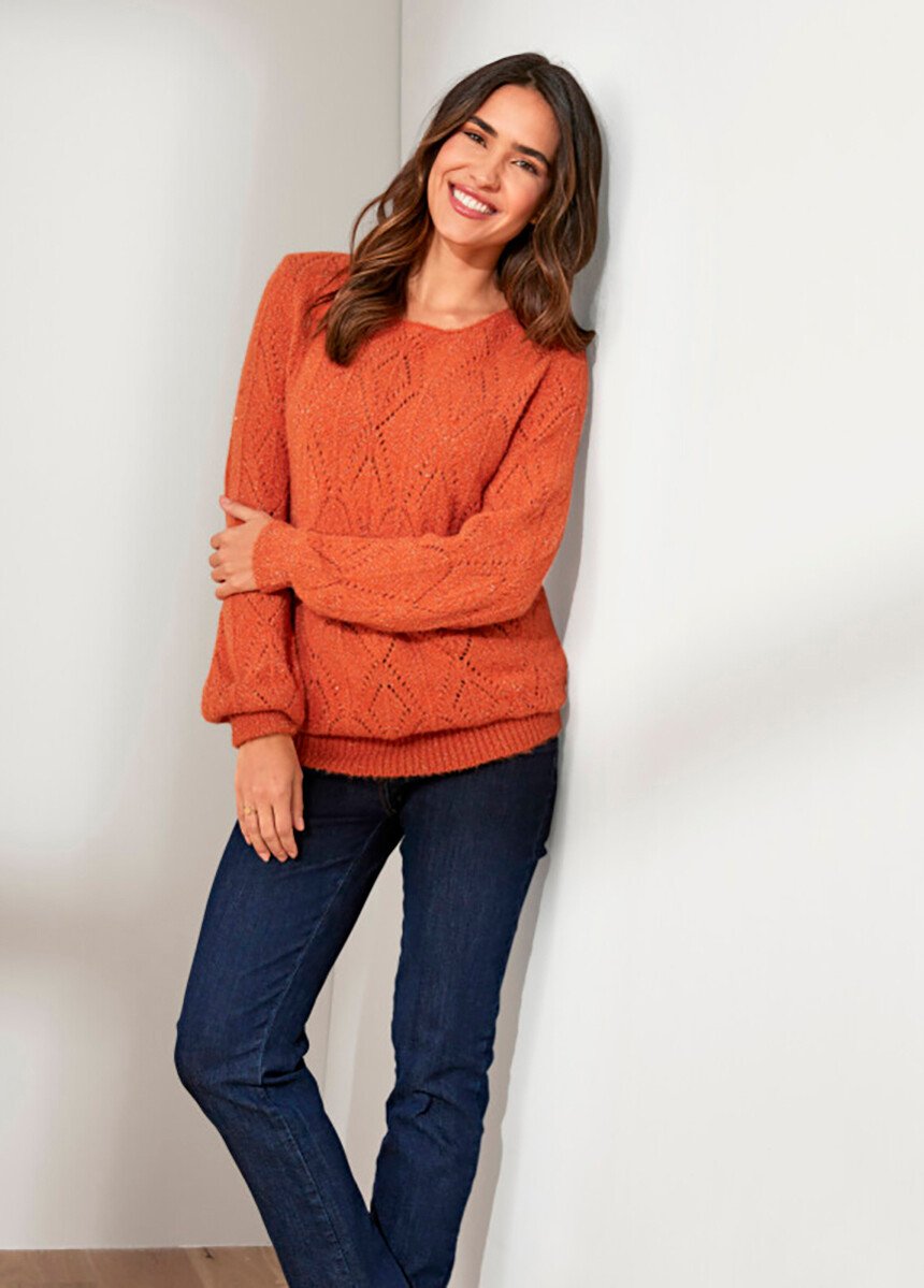 Sparkling_openwork_knit_sweater_with_a_round_neck_Terracotta_FA1_slim