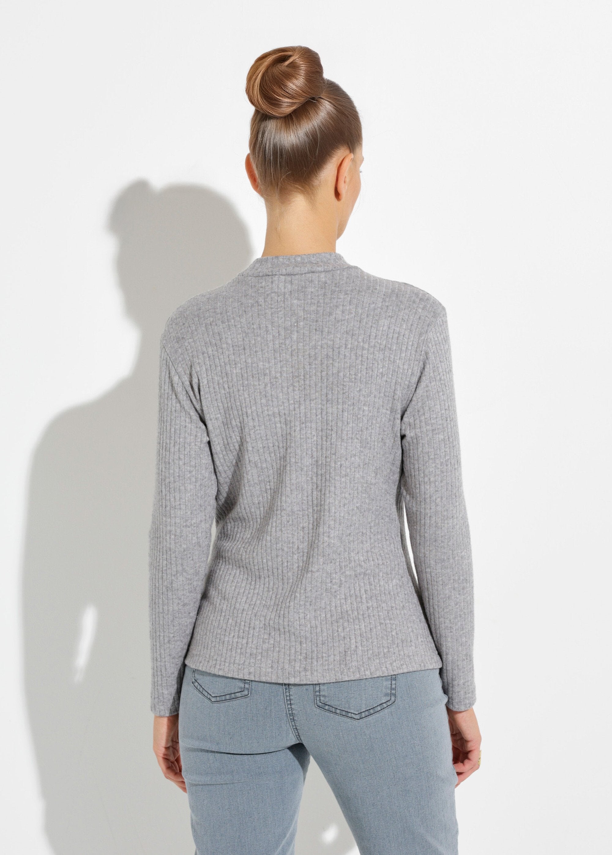 T-shirt_col_montant_maille_côtelée_manches_longues_Gris_chine_DO1_slim