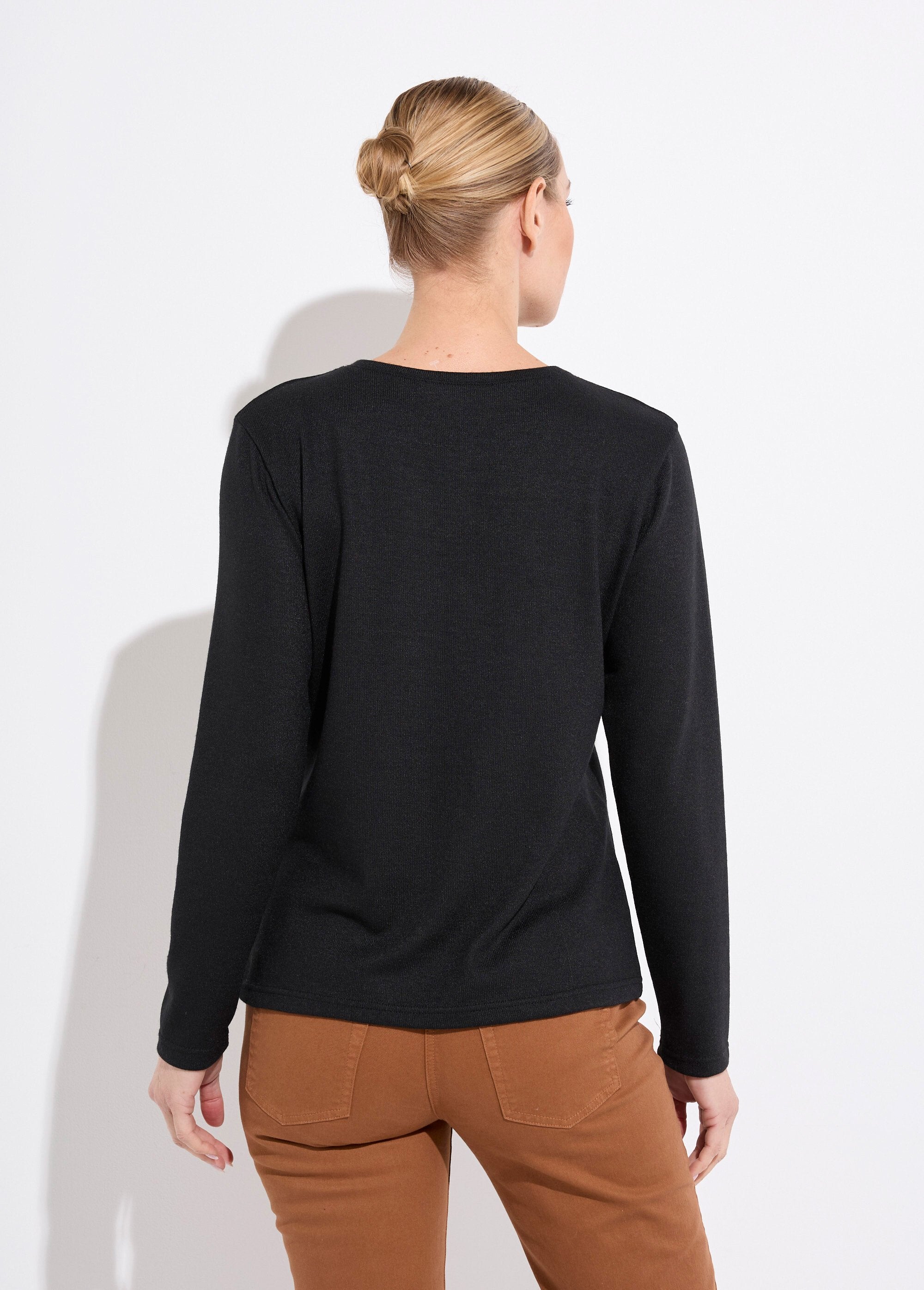 T-shirt_col_rond_uni_brodé_manches_longues_Noir_DO1_slim