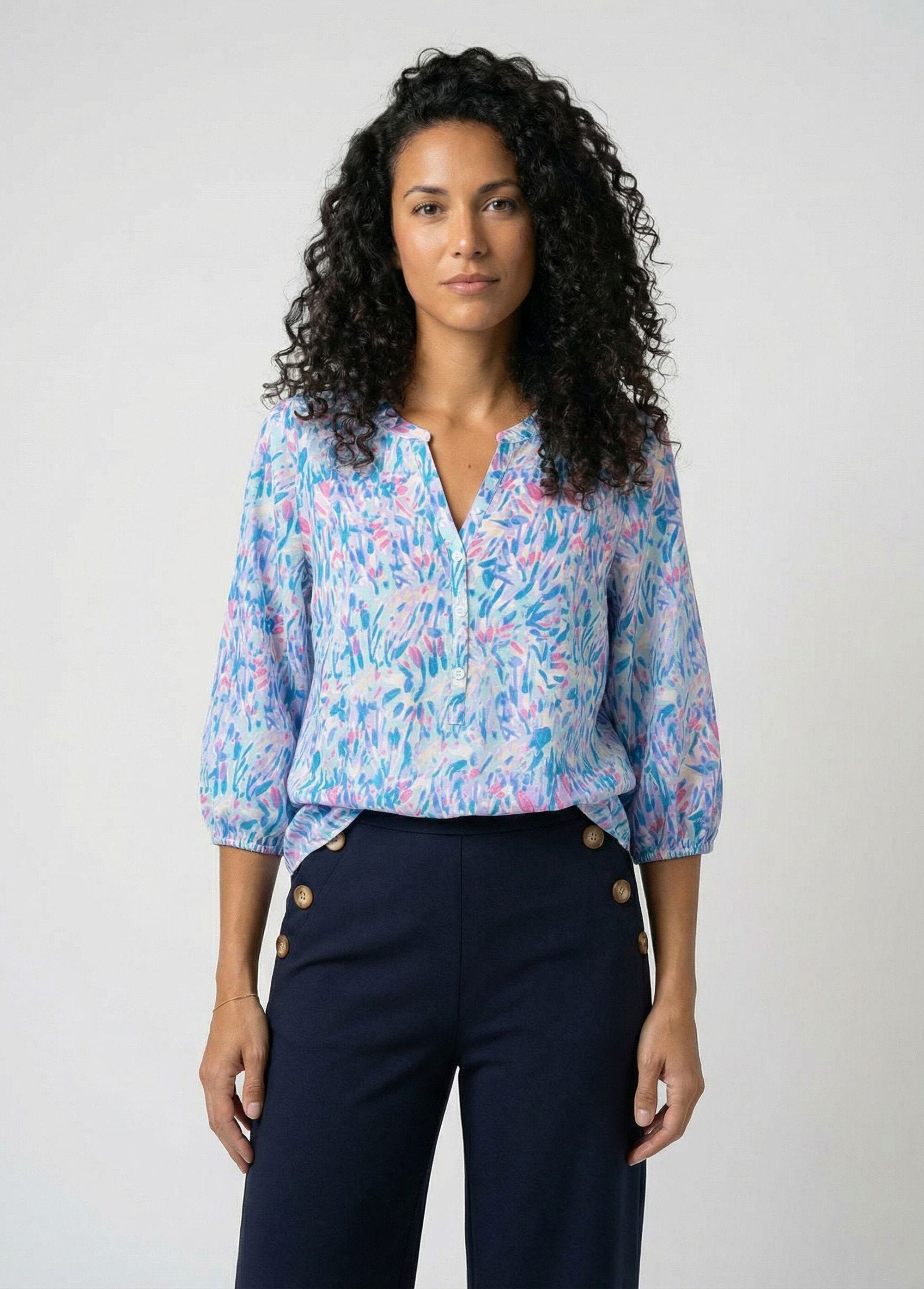 Loose_long_printed_tunic_with_3/4_sleeves_Blue_print_FA1_slim