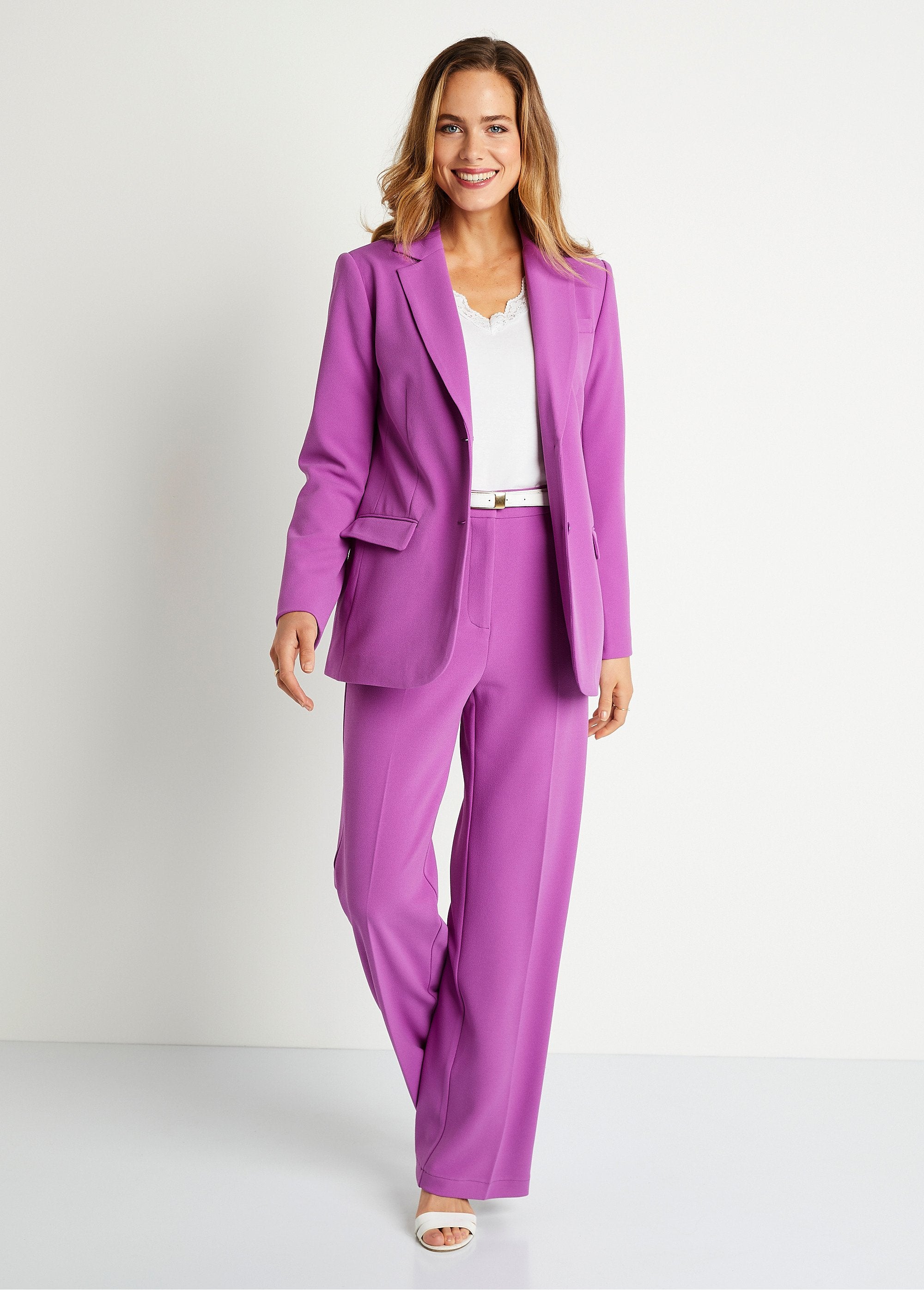 Straight_cut_plain_knit_blazer_jacket_Purple_SF1_slim