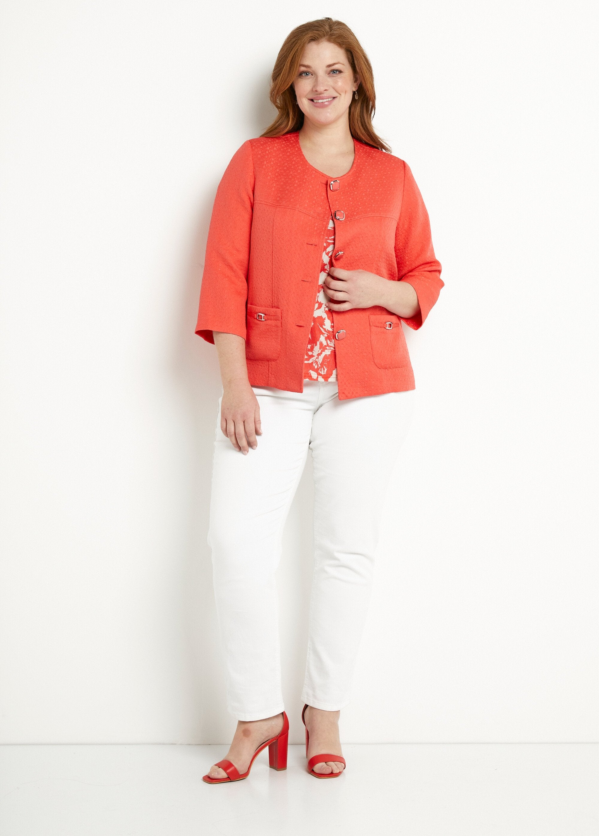 Crew-neck_jacket_with_3/4_sleeves_Coral_SF1_curvy